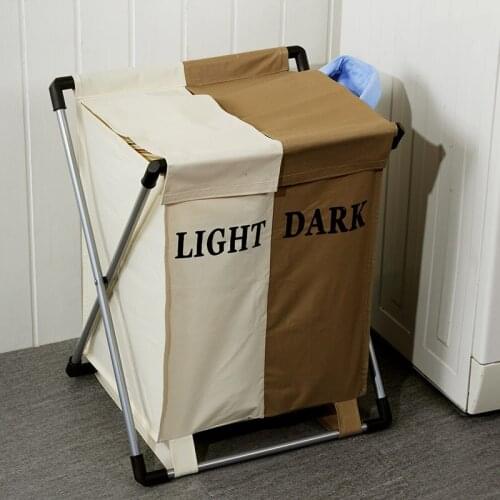 2-grid upgrad dirty cloth basket with cover