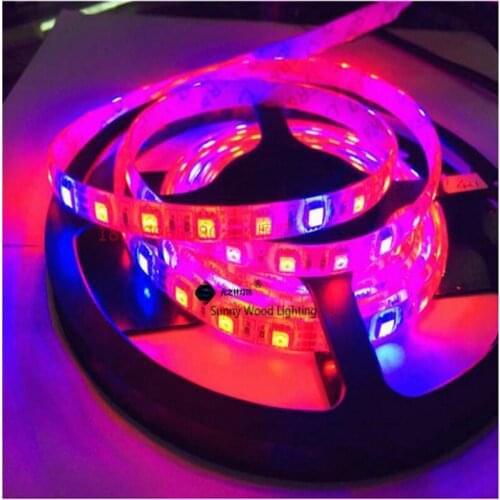 5M/Roll 5050 60led/m 12VDC plant growing strip,waterproof led greenhouse light for outdoor use ,Red blue strip 4:1,5:1,7:1,8:1