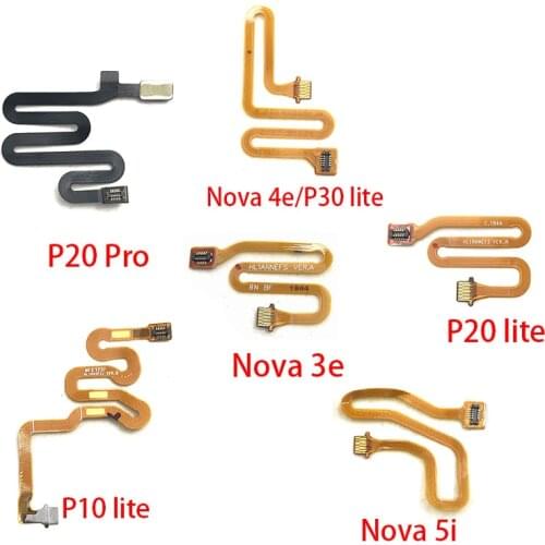 5Pcs/lot Fingerprint Sensor Scanner Touch ID Connecter Flex Cable For Huawei Nova 3 3i 4 4e 5 5i Pro P10 P20 Pro P30 Lite