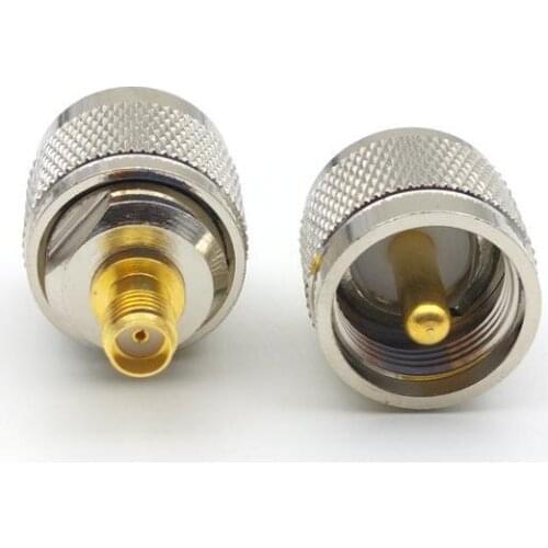 50pcs copper PL259 UHF plug male to SMA female jack RF adapter New