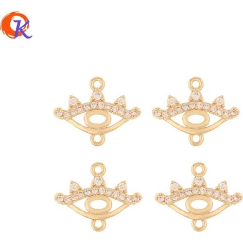 Cordial Design 40Pcs 13*17MM Jewelry Accessories/CZ Charms/Hand Made/Eye Shape/Earring Findings/Jewelry Connectors/DIY Making