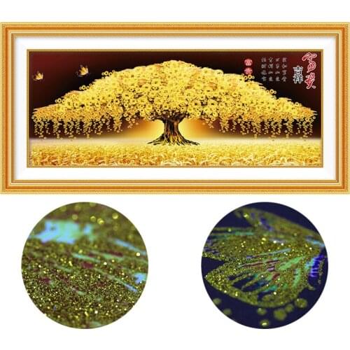 Platinum Diamond painting cross stitch special shaped diamond embroidery 5d mosaic pattern Lucky Tree wall sticker decor newest