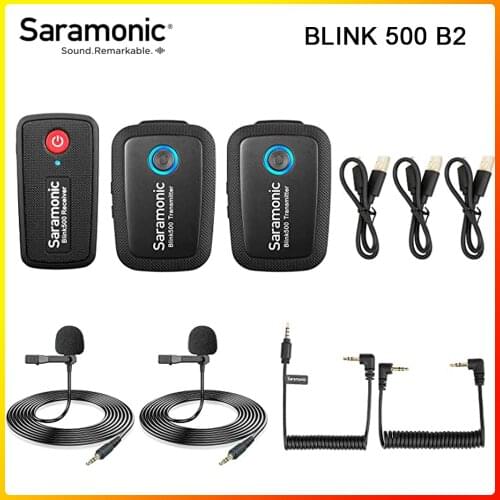 Boya Saramonic Blink 500 Blink500 B1 B2 B3/4/5 Wireless Lavalier Lapel Microphone Studio Condenser Interview Mic for Phone DSLR