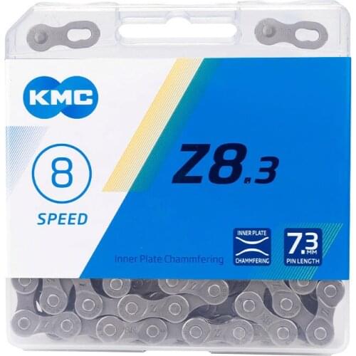 KMC Bicycle Chain Z8.3 X8 MTB Road Bike 8 Speed Z X Bridge 8S Chain Trekking Commuting Cycle W/ Original MissingLinks Connectors
