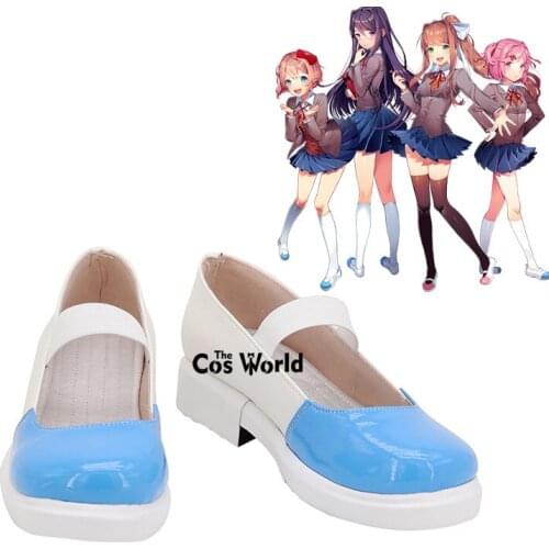 Doki Doki Literature Club Yuri Natsuki Sayori Games Customize Cosplay Flat Shoes