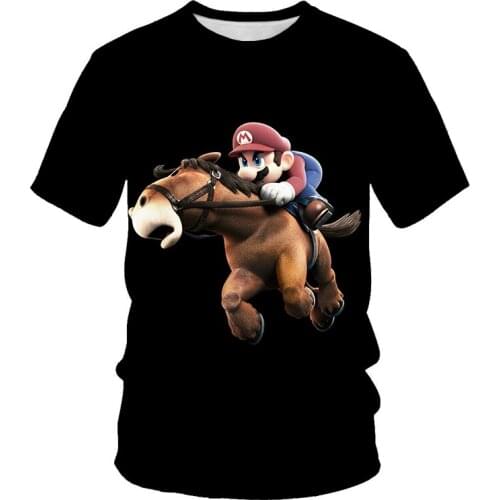 Classic Games Super Mario T Shirt Kids Funny 3D Print Men Women Cartoon Casual T-shirt Summer Tops Children Boy Girl Streetwear