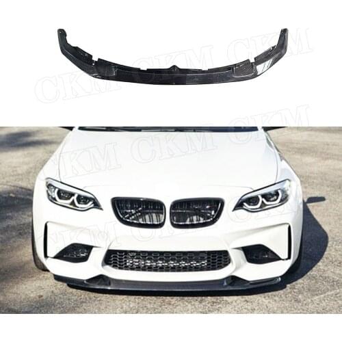 Carbon Fiber Material Front Bumper Lip For BMW 2 Series F87 M2 Coupe 2 Door GTS Style 2016 2017 2018 2019 2020