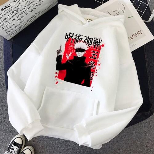 Jujutsu Kaisen Hoodie Hip Hop Anime Pullovers Tops Loose Long Sleeves Autumn and Winter Women/Men Hooded Sweatshirts Size S-3XL