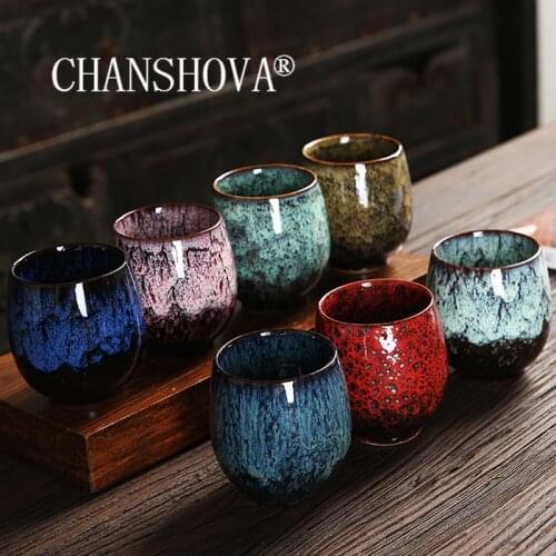 CHANSHOVA 120ml Chinese retro Handmade Kiln change texture Ceramic tea cup coffee cups Chinese Porcelain H568