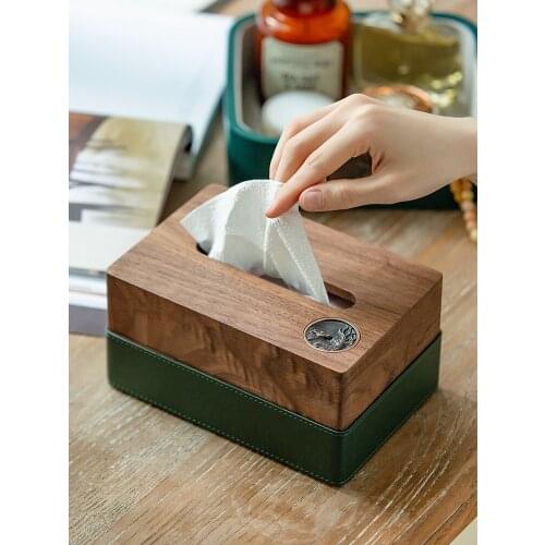 Container Square Tissue Box Nordic Storage Creative Toilet Baby Wipes Case Leather Rolling Porta Tovaglioli Home Storage BY50ZJ