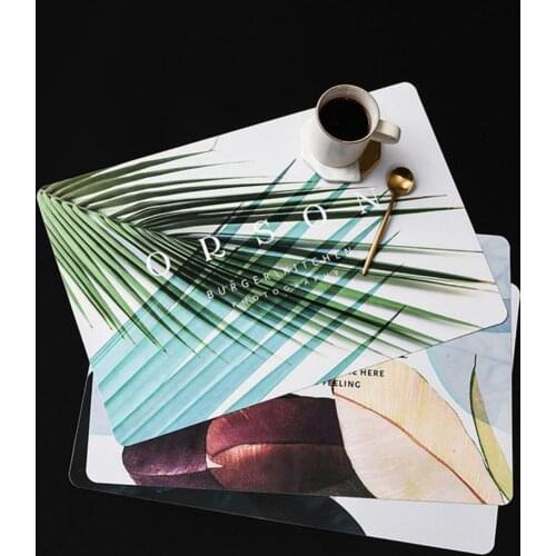 Kitchen Rectangular Oil-proof Waterproof Heat Insulation Placemat Tableware Mat