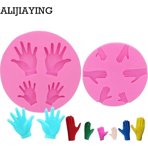 M0013 Baby Hand 3d Silicone Mold Cake Decoration tools Molding Diy Baking Tools Handicraft Production Stencil