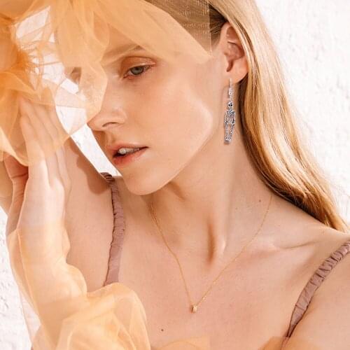 Fashion Halloween Vintage Skeleton Skull Dangle Earrings for Women Jewelry Party Gifts