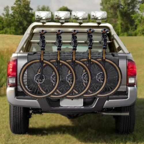 137*83cm Truck Tailgate Pad Transports 5 Bikes With Secure Bike Straps Universal Pickup Tailgate Protection Mat Car Accessory