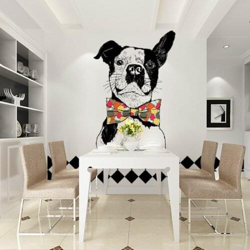 Bacaz 8D Papel Mural France Dog Animal Deco 3d Wall Mural Animal Wallpaper 3D Wall paper Photo Murals for Dining Room Background