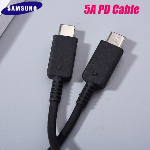 Original SAMSUNG 5A USB C To USB Type C Cable USBC PD Fast Charger Cord USB-C Type-c Cable For Samsung S21 S20 Note 20 Ultra A91