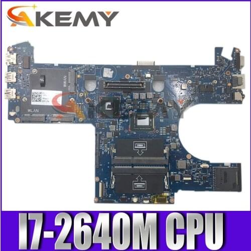 Original Laptop motherboard For DELL Latitude E6220 I7-2640M Mainboard CN-00W5HN 00W5HN 6050A2428801-MB-A01 I7-2640M SR043 QM67