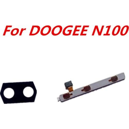 Original New For DOOGEE N100 Cell Phone Back Camera Lens+ Side Volume Power Button Flex Cable Replacement Accessories