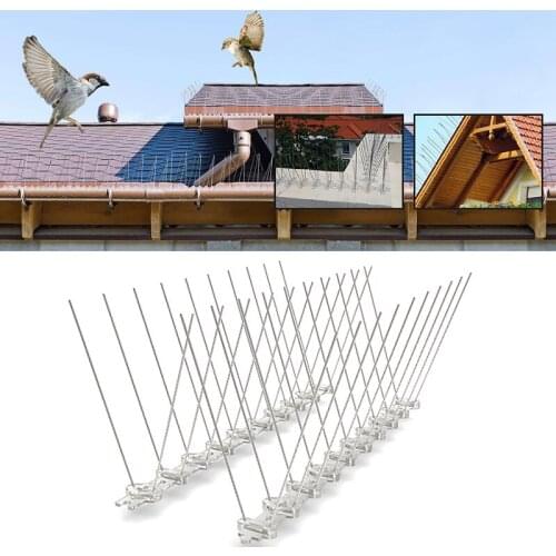 Stainless Steel Bird Repeller Plastic Bottom Plate 20 Thorn Anti Bird Nail Orchard Balcony Eaves Bird Repeller