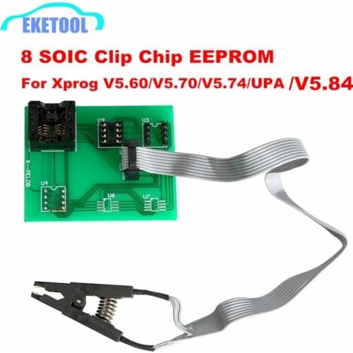 EEPROM Board Adapter 8 Soic Clip for Xprog V5.60/V5.70/V5.84/V5.86/V6.12 UPA Green V1.3 Green PCB Adapter Soic 8 Sop8 Test Clip