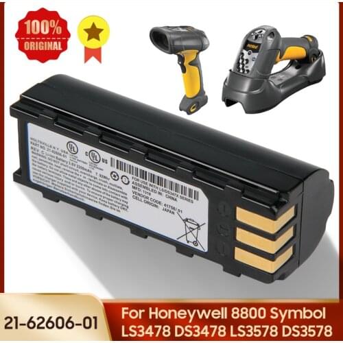 Authentic Battery 21-62606-01 For Honeywell 8800 Symbol LS3478 DS3478 LS3578 DS3578 Replacement Battery 2200mAh +tools 3.6V