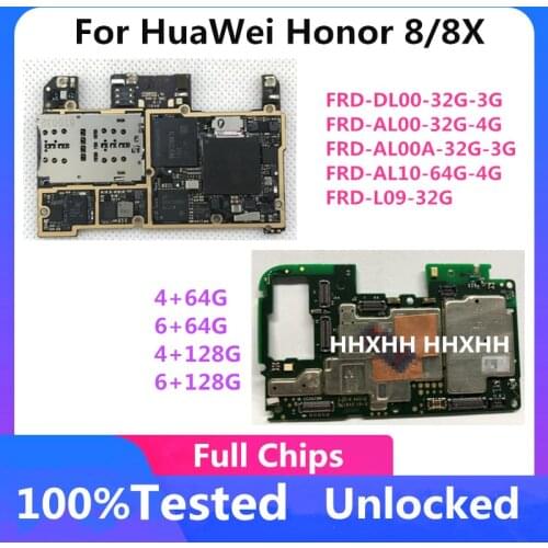 32gb 64gb For HUAWEI Honor 8 Unlock Motherboard Original For HUAWEI Honor 8 Logic Board With Android System With Full Chips