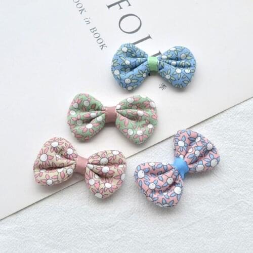 Dog headwear Yorkshire bow hair accessories pet Teddy hairpins puppy Small flower fabric bows cat jewelry accessories
