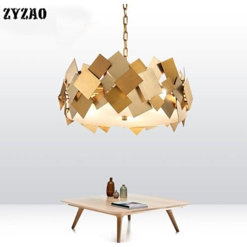 Nordic Modern Lustre Luminarie Led Pendant Lights Rotatable Steel E14 Hanging Lamp Chain Pendant Acrylic Mask Suspension Lamps