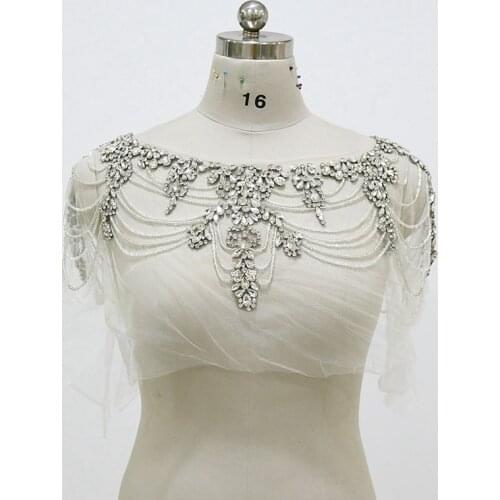 Dangling bodice applique jewelry Dress Patch For Wedding Dress WDP-106