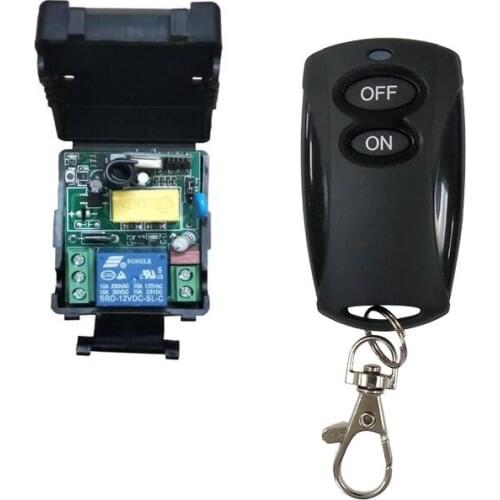 Universal 433mhz 220 v 1 ch RF wireless radio remote control lighting switch receiver+ transmitter 10A relay