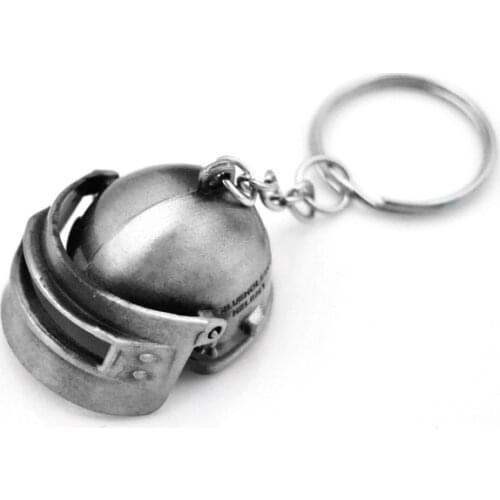 Creative Custom PUBG Keychain Men Jedi Helmet Anime Key Chain Metal Car Game Key Ring Banner Holder Jewelry Gift Souvenirs