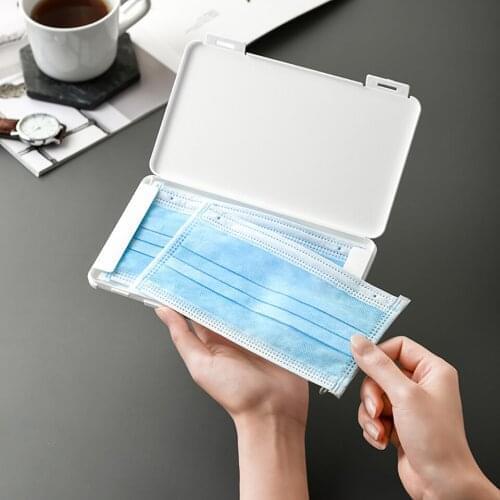Portable Mask Storage Box Dust-proof Mask Cover Bag Mask Preservation Organizer Clean Hygienic With Lid Sealed Cleaning Box
