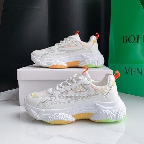 2021 New Women Sneakers Lace-Up Wedge Sports Shoes Womens Vulcanized Shoes Casual Platform Ladies Sneakers Comfy Females Shoes