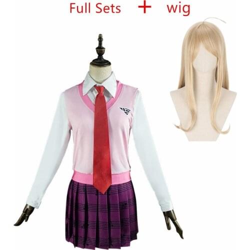 New Danganronpa V3 COSPLAY Akamatsu kaede costume Womens uniform Anime Shirt / Vest / skirt / socks/Wigs JK school uniform