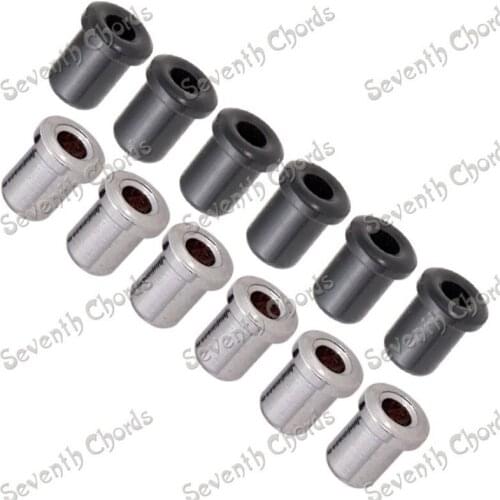 12 Pcs Electric Guitar String Thru Body Ferrules Bushing Guitar Bridge String Mounting Ferrules Bushing guitar accessories parts