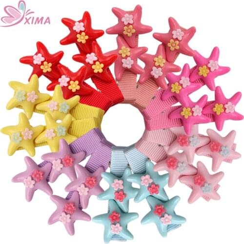 XIMA 6Pair=12PCS Fashion Hair Accessories Girls Star Hairpins Wave Women Hair Clips Barrettes