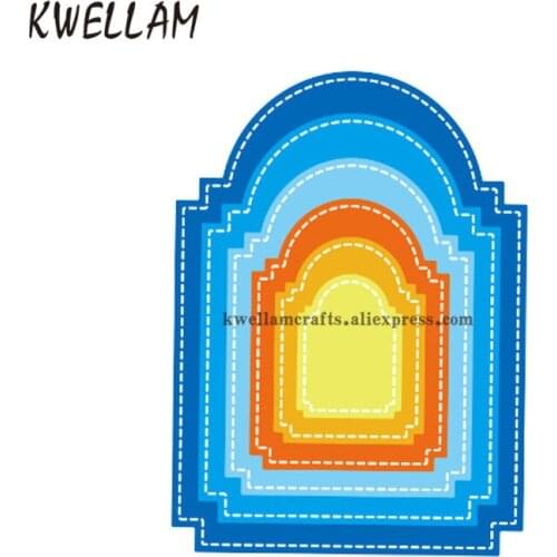 6pcs Frame C Metal Die cutting Dies For DIY Scrapbooking Photo Album Embossing Folder KW8013130