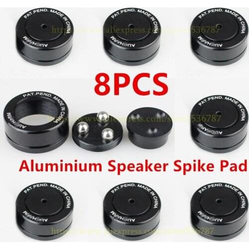 8pcs Shock-absorbing Isolation Stand Feet 39mm Aluminium Speaker Spike Pad Steel Ball Adjustable Damping Nail#2