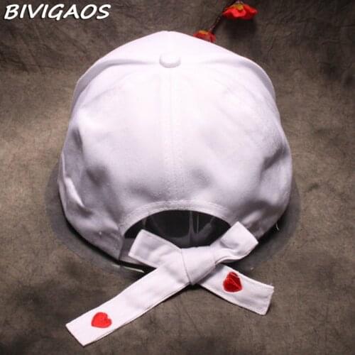 2016 New Reverse Wear White Blank Love Heart Womens Cap Solid Color Baseball Caps Girls Summer Hip Hop Snapback Hats For Women