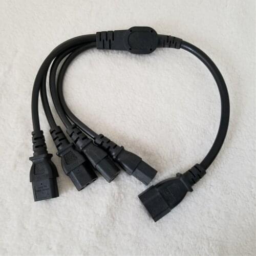 C13-C14 Power Supply Cable 1 to 4 Splitter Charger Wire High Quality High Power for UPS PDU Server