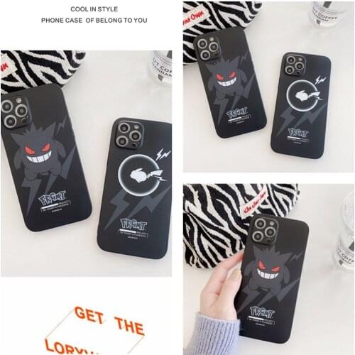 Pokemon Gengar Pikachu Animation Mobile Phone Case Is Suitable for IPhone11/12Promax/12pro/11pro/7/8/X/XS Protective Case