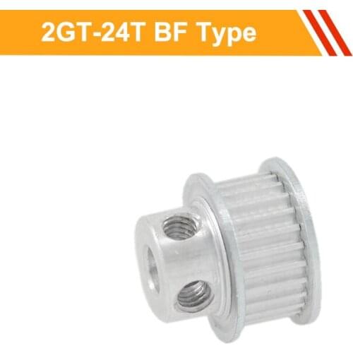 GT2 24T Tooth Belt Pulley 7mm/11mm Belt Width 2GT Type Gear Pulley 5/6/6.35mm Bore Synchronous Pulley Wheel for Laser Machine