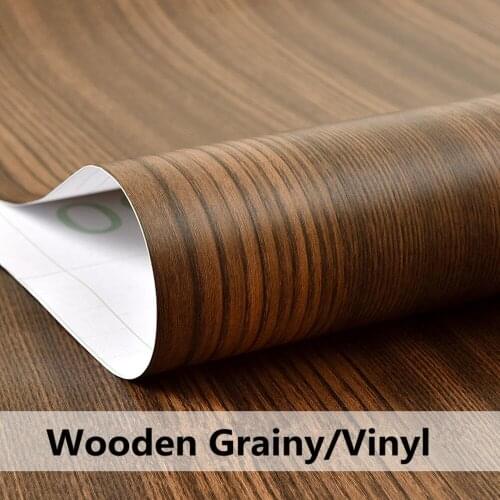 HOHOFILM 1.24x0.5m Wood Grain Vinyl Car Internal Sticker Furnitre Sticker Film home decor Decorative