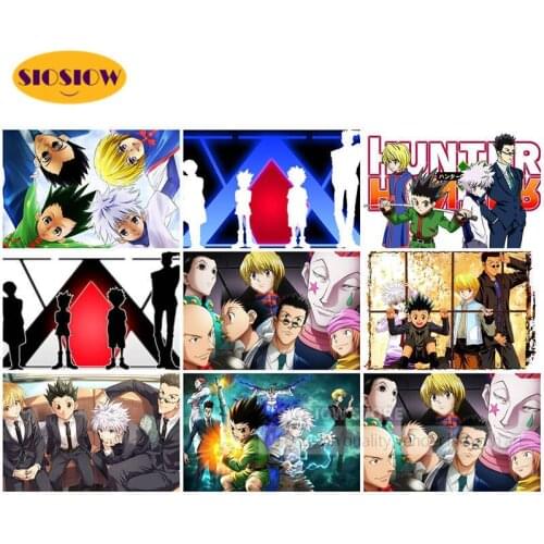 Hunter X Hunter DIY Embroidery 5D Diamond Painting Classic Japan Anime Role Pictures Wall Art Home Decor Cross Stitch Kit Poster
