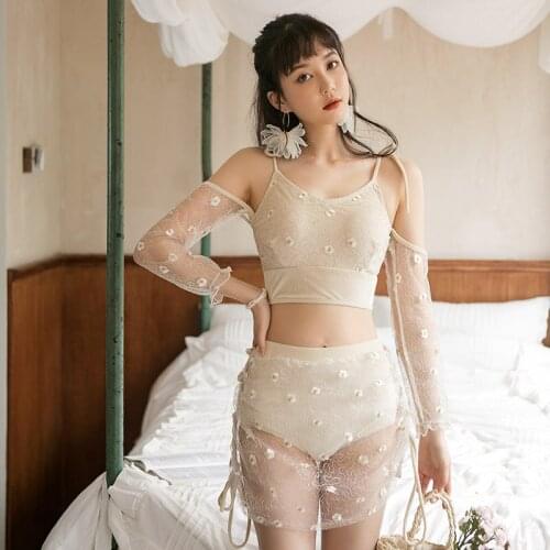 Swimsuit Deuce Two Piece Bikini Girls Women Swimwear Bikinis New Sexy Split Fit For Hair Polyester Print Swimming Suit For Women