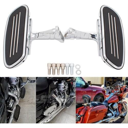 Motorcycle Passenger Floorboards Foot Pegs Foot Rests For Harley Touring Road King FLHR Road Glide Street Glide Electra Glide