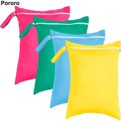 [Pororo]branded Baby Diaper Bags plain color diaper Changing Wet Bag Baby Cloth Diapers Backpacks 30x40cm Baby Swim Diaper bag