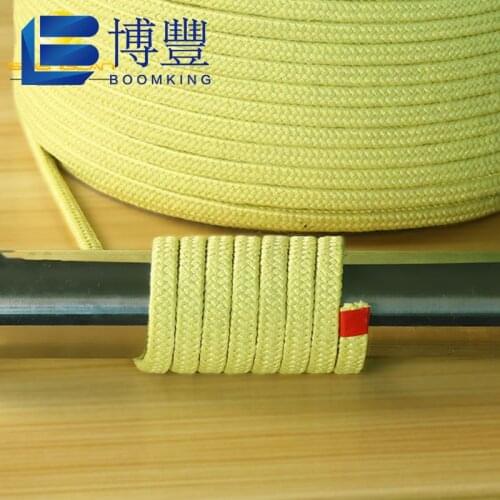 Size 12 x 4mm Glass tempering furnace high temperature rope 250m per roll,insulated roller conveyor belt