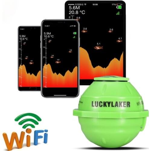 Lucky FF916 Sonar Wireless WIFI Fish Finder 70M Echo Sounder Detect Finder For Lake Sea Fishing IOS& Android De Pesca Submarina