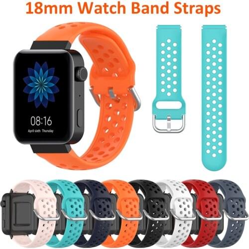 Silicone Watch Band 18mm Watchband Strap for Ticwatch C2 Rose Gold Fossil Q Venture Gen 4 3 Withings Steel HR 36mm Wrist Straps